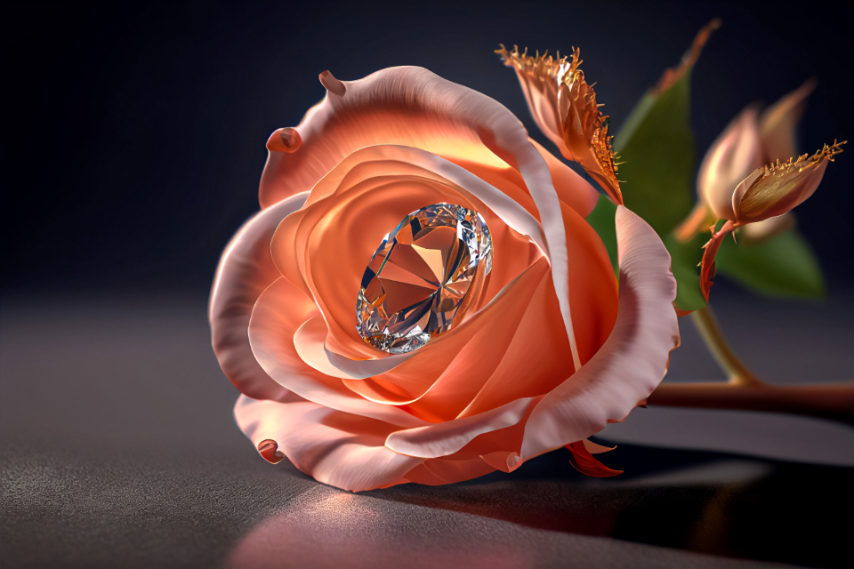 Luxury diamond jewelry display